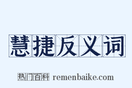 慧捷反义词是什么意思的图片